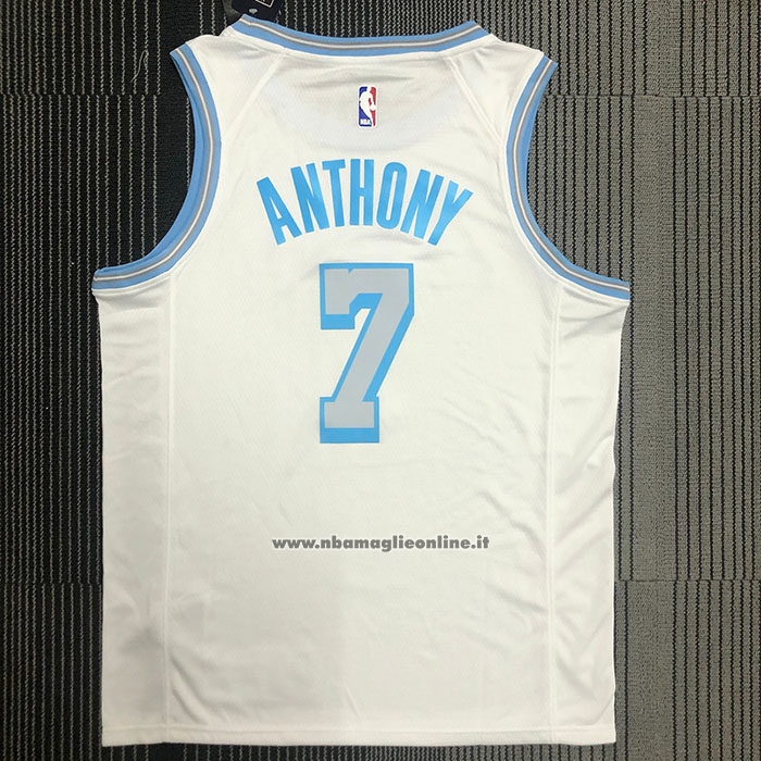 Maglia Los Angeles Lakers Carmelo Anthony #7 Citta 2020-21 Bianco